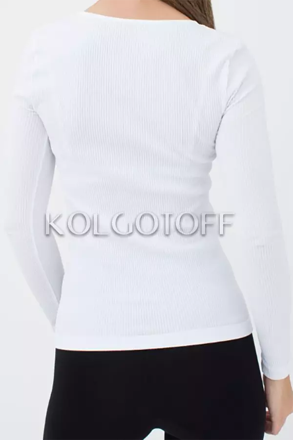 Пуловер бесшовный в рубчик оптом GIULIA MAGLIA RIB