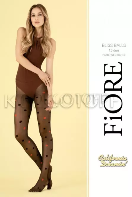 Колготки с узором в цветной горох оптом FIORE Bliss Balls 15