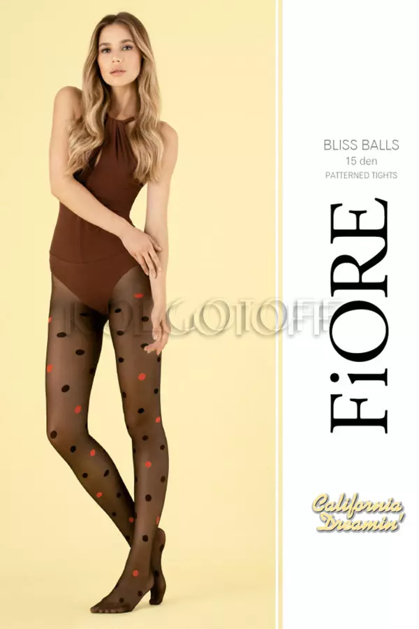Колготки с узором в цветной горох оптом FIORE Bliss Balls 15