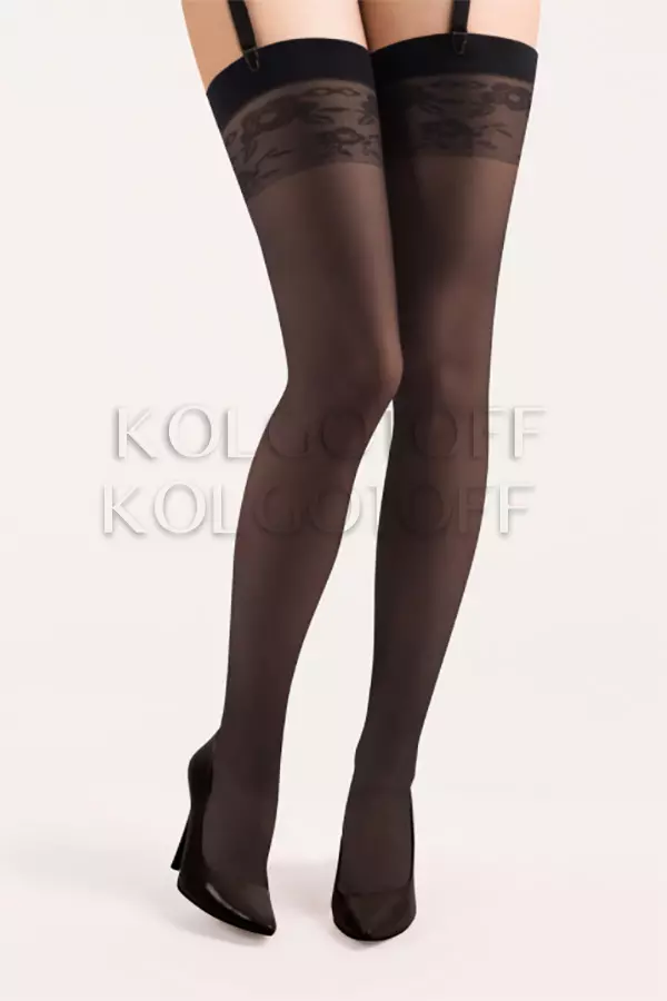 Чулки под пояс большого размера оптом GABRIELLA Katia 20 Plus Size