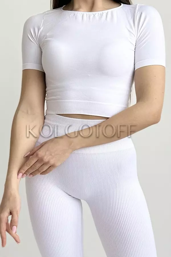 Бесшовная футболка оптом GIULIA Crop T-Shirt