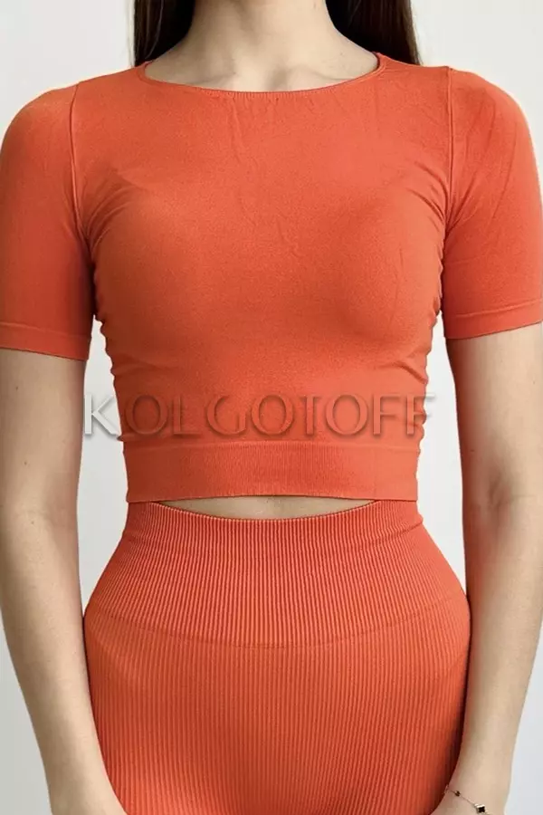 Бесшовная футболка оптом GIULIA Crop T-Shirt