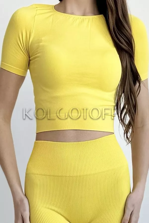 Бесшовная футболка оптом GIULIA Crop T-Shirt