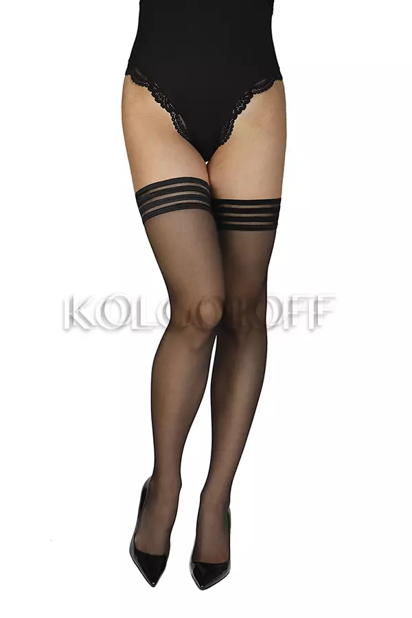 Чулки женские с французской резинкой оптом ANNES Sindis 15