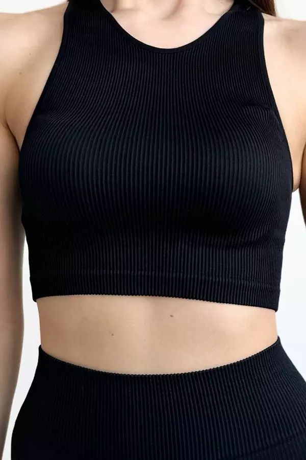 Топ бесшовный в рубчик оптом GIULIA Halter TOP Rib