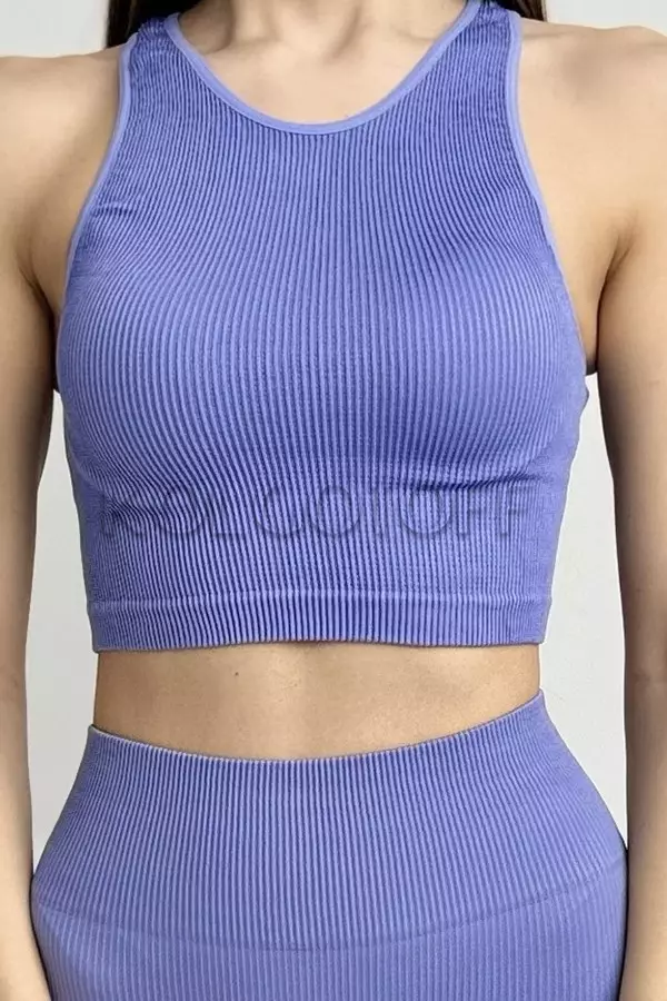 Топ бесшовный в рубчик оптом GIULIA Halter TOP Rib