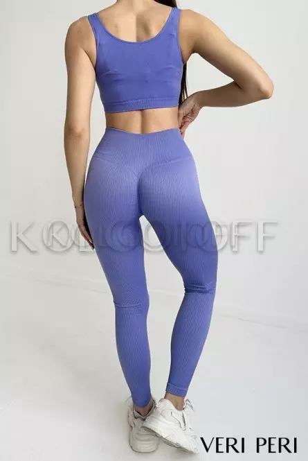 Леггинсы бесшовные в рубчик c пуш-ап оптом GIULIA Leggings RIB push-up