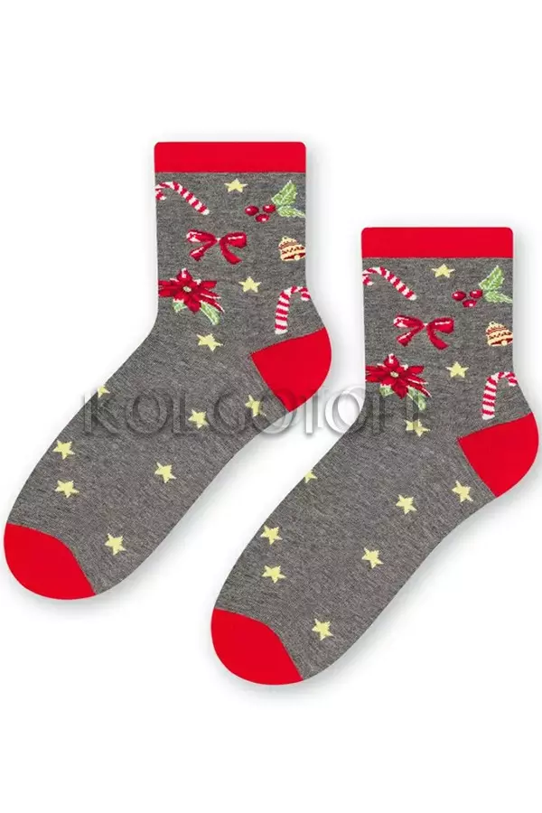Женские носки с новогодним узором оптом STEVEN ART 136