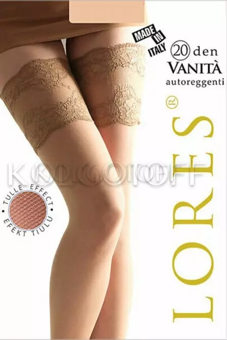 Чулки с широкой резинкой оптом LORES Vanita 20 autoreggenti