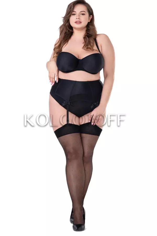 Чулки в точку под пояс с люрексом оптом ANNES Etna calze 20