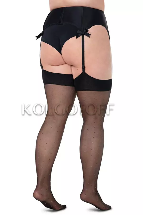 Чулки в точку под пояс с люрексом оптом ANNES Etna calze 20