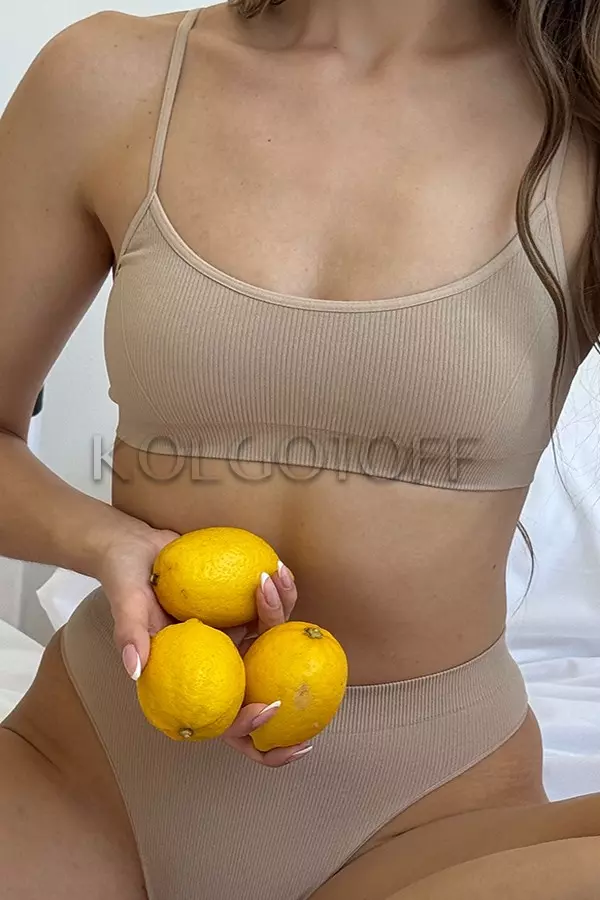 Топ бесшовный в рубчик оптом GIULIA CAMI TOP RIB