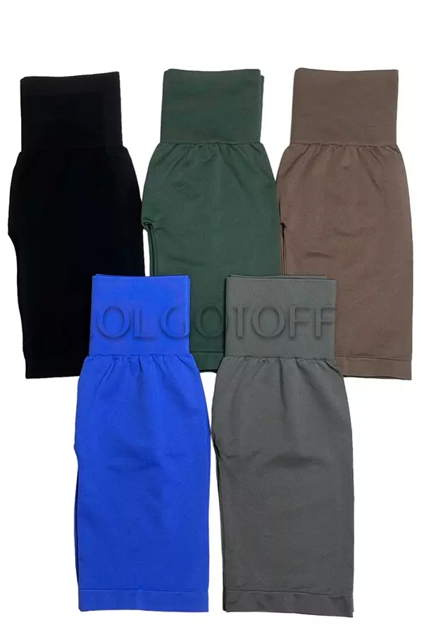 Бесшовные велосипедки с широким поясом оптом KOLGOTOFF TRACKS High Waisted