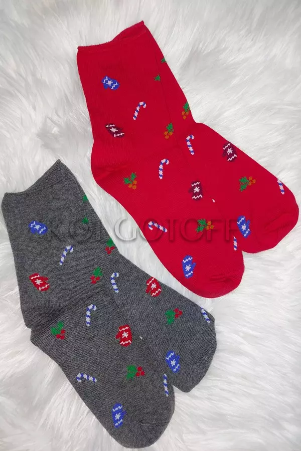 Носки женские с узором оптом LEVANTE Natale Missy calzino