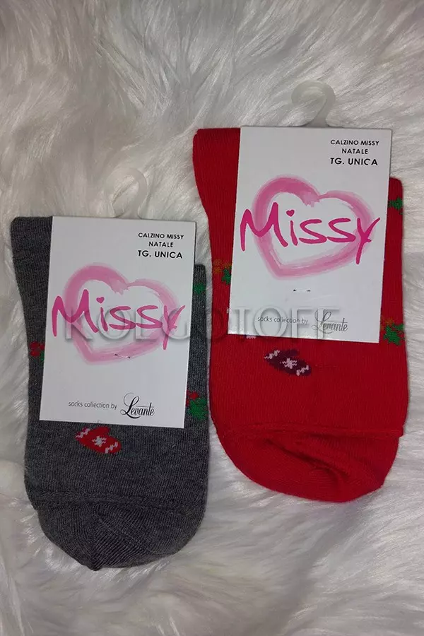 Носки женские с узором оптом LEVANTE Natale Missy calzino