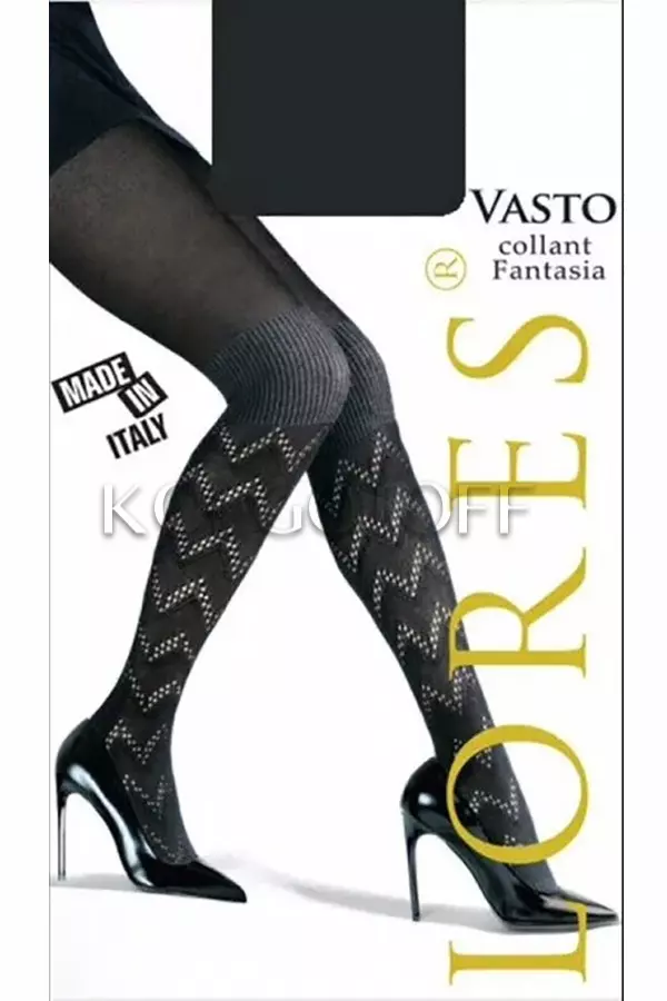 Тёплые колготки с узором оптом LORES Vasto
