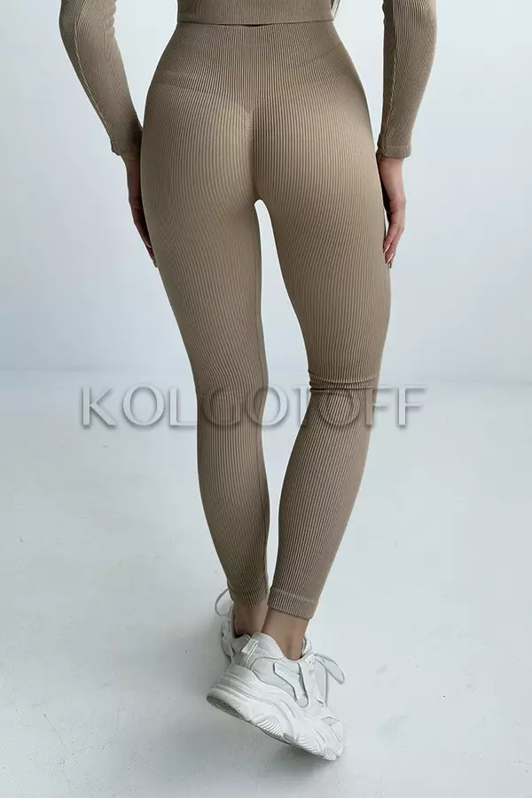 Леггинсы бесшовные в рубчик оптом KOLGOTOFF Leggings RIBBED PUSH-UP