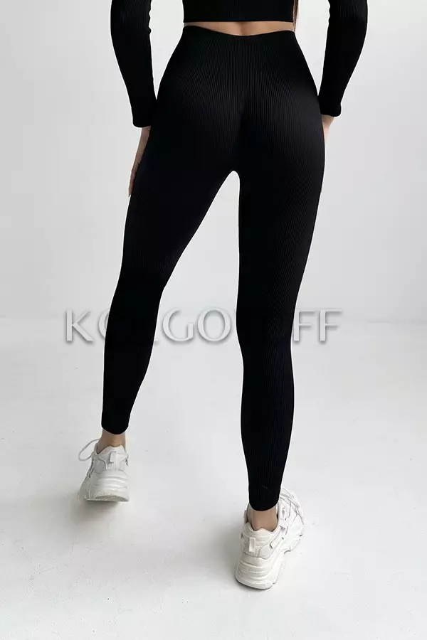 Леггинсы бесшовные в рубчик оптом KOLGOTOFF Leggings RIBBED PUSH-UP