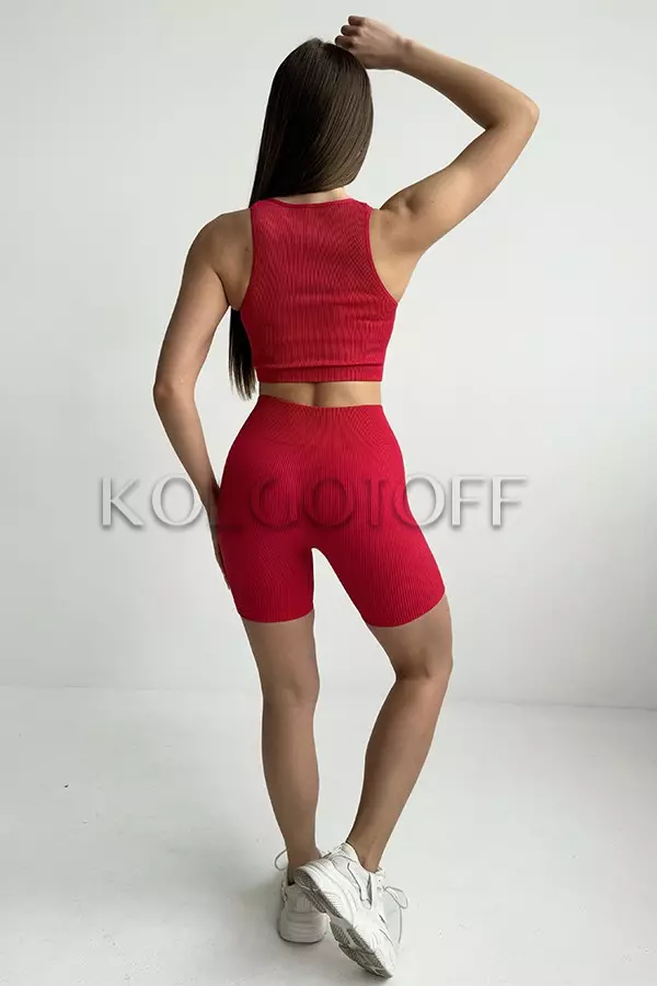 Топ-майка бесшовная в рубчик оптом KOLGOTOFF TOP RIBBED