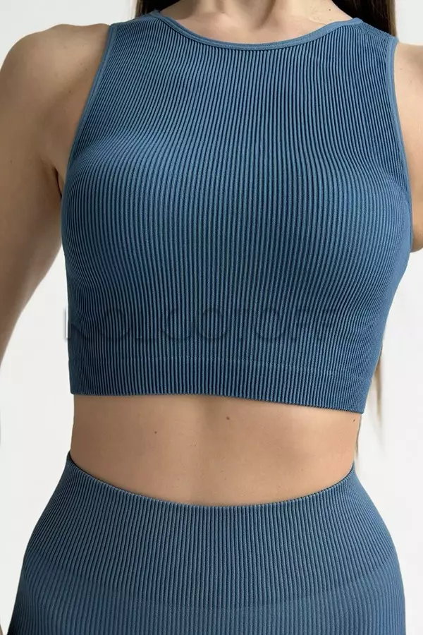 Топ-майка бесшовная в рубчик оптом KOLGOTOFF TOP RIBBED