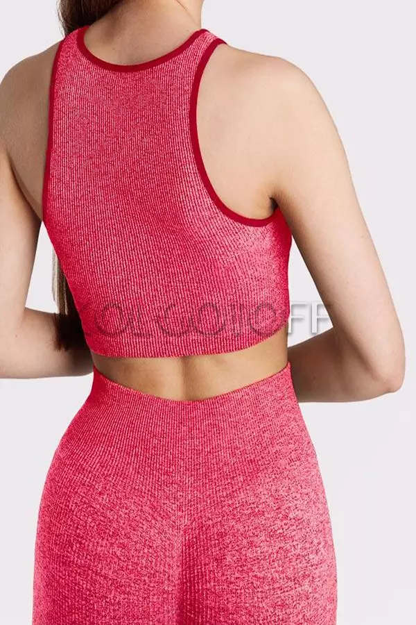 Топ бесшовный в рубчик оптом GIULIA Halter Rib MELANGE