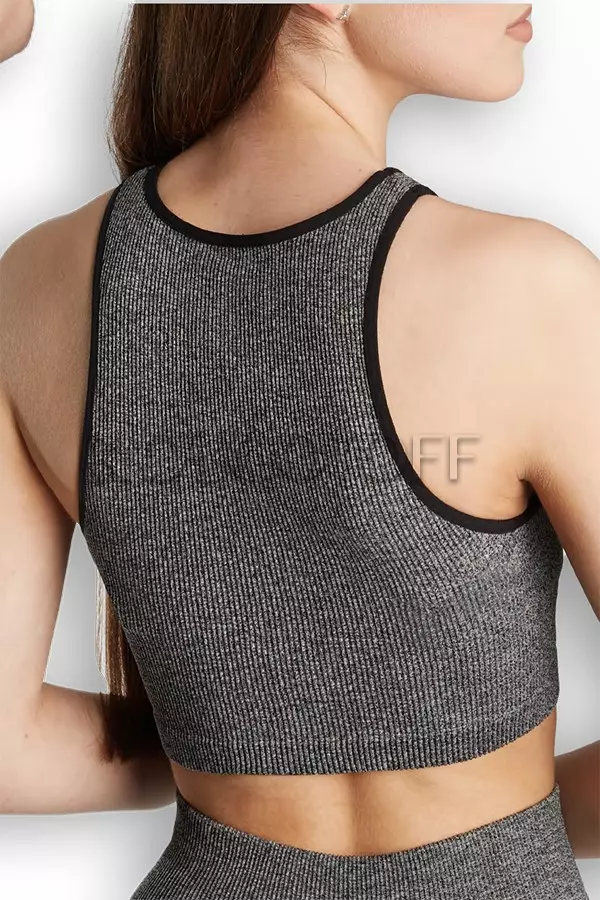 Топ бесшовный в рубчик оптом GIULIA Halter Rib MELANGE