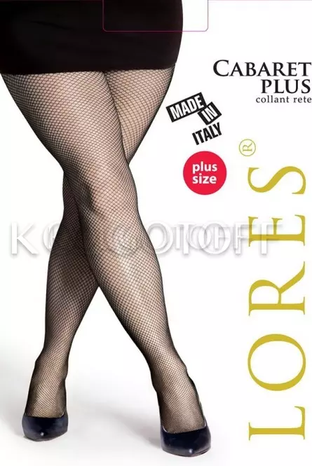 Колготки женские большого размера в сетку оптом Lores Cabaret PLUS Rete