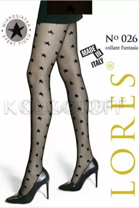 Колготки с узором в звёздочку оптом LORES №26