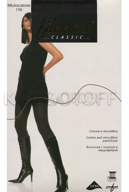 Тёплые женские колготки с хлопком и микрофиброй оптом FILODORO Microcotone 150