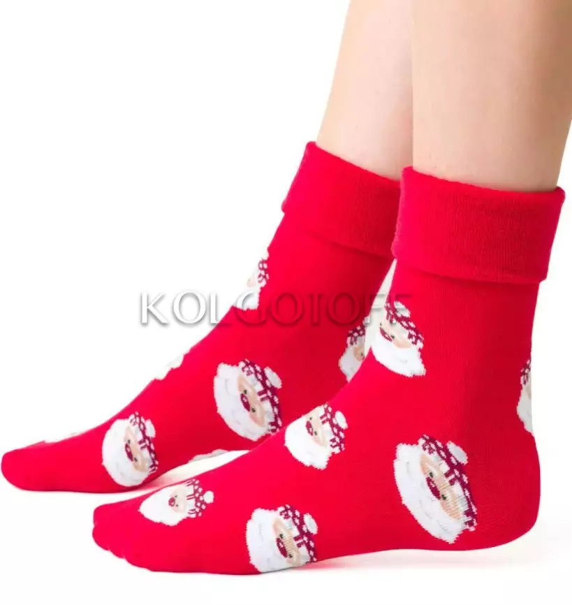 Новогодние женские носки оптом STEVEN ART 030 санта