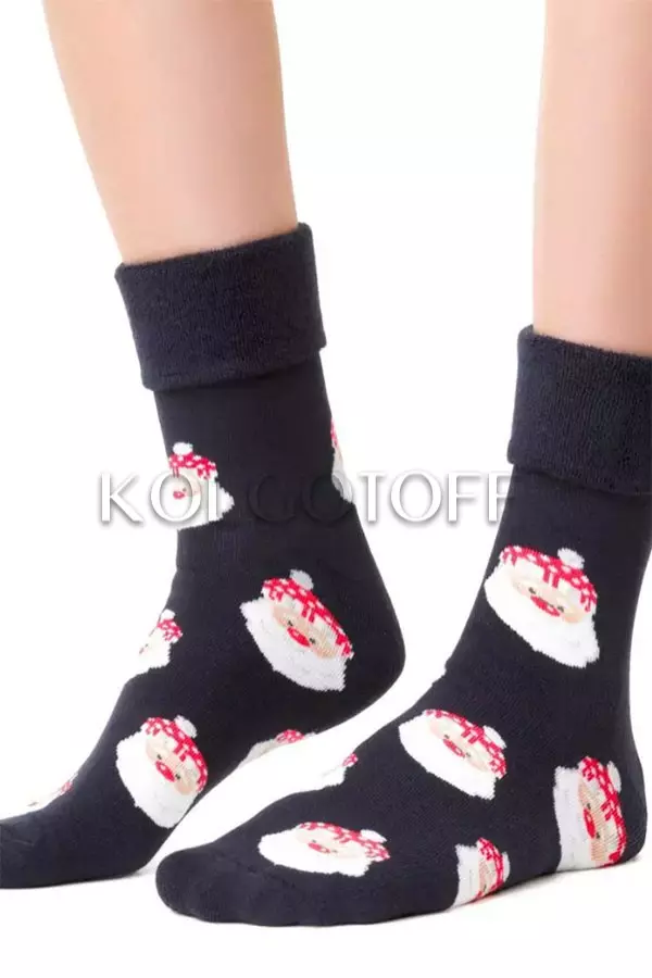 Новогодние женские носки оптом STEVEN ART 030 санта