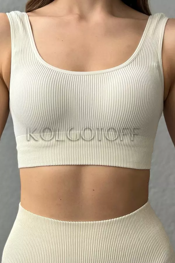Топ женский бесшовный в рубчик оптом KOLGOTOFF Top Basic RIBBED