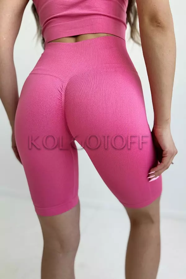 Бесшовные велосипедки с эффектом пуш-ап оптом GIULIA Tracks Shape