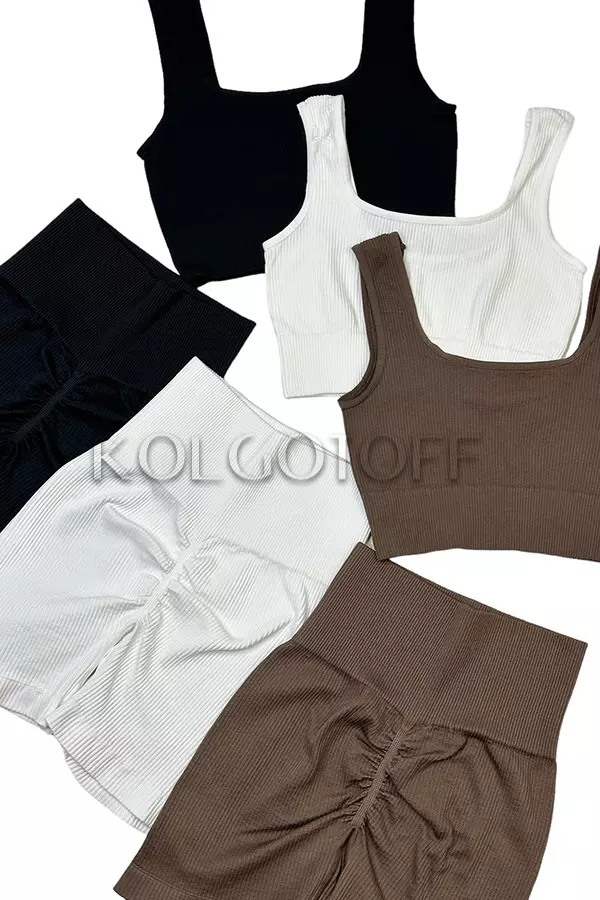 Женские шортики в рубчик оптом GIULIA SHORTS RIB SHAPE