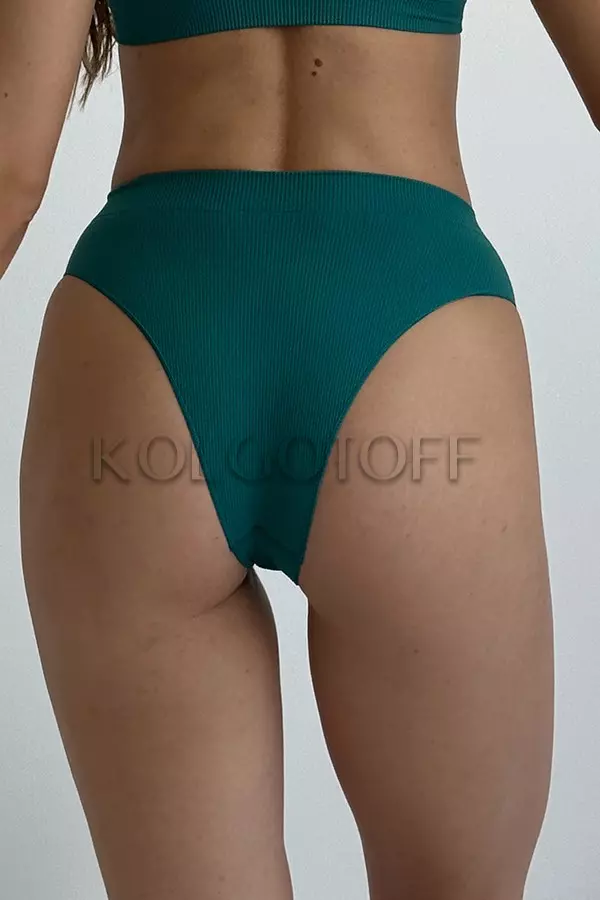 Трусики бесшовные бразилиана в рубчик оптом NTF Brasilian briefs RIB