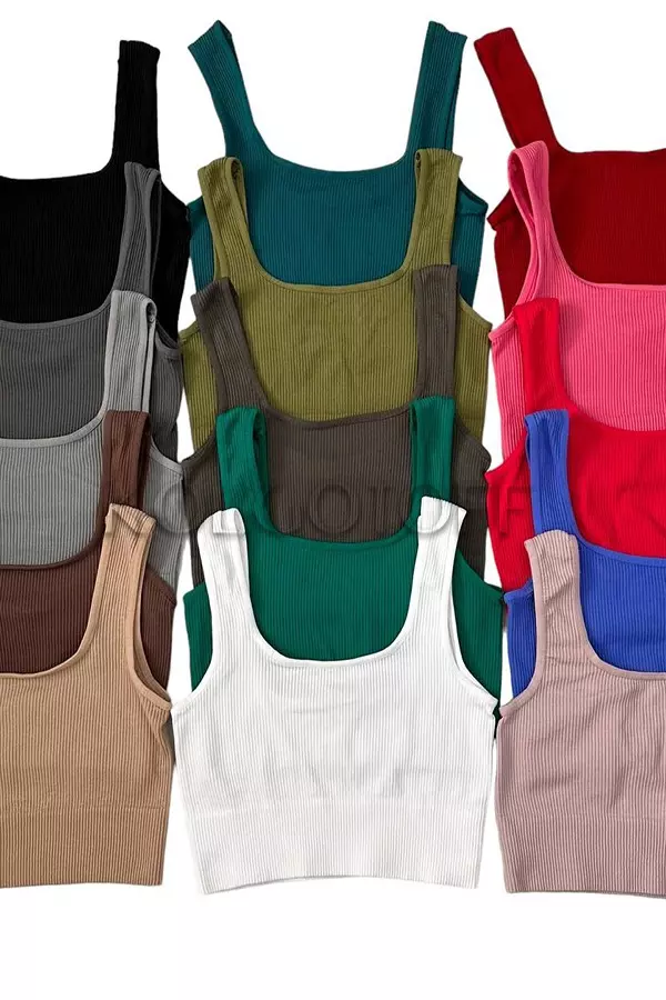 Топ женский бесшовный оптом NTF TOP RIB