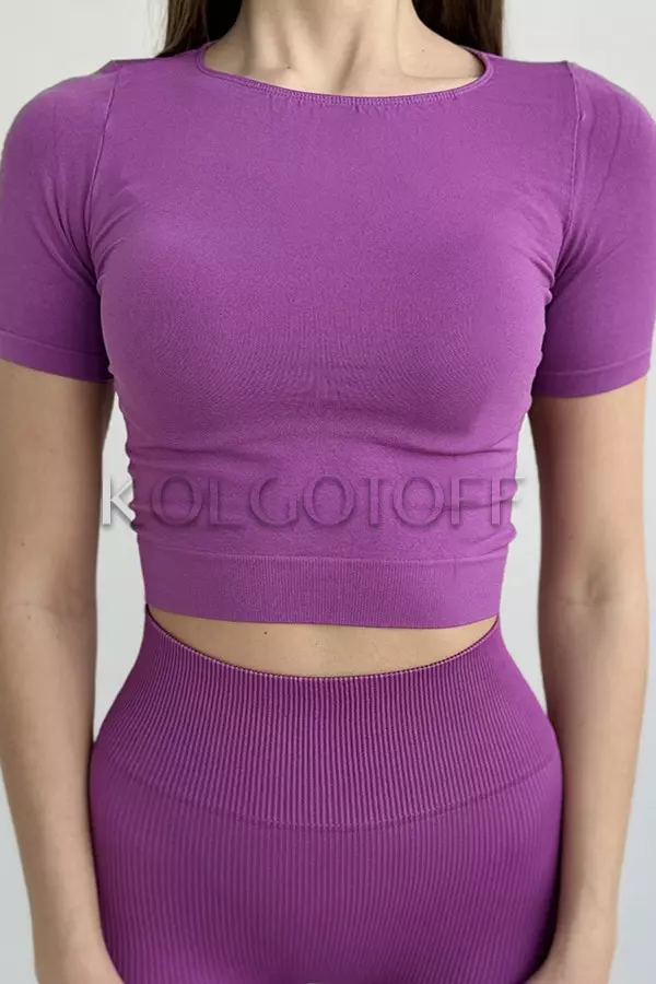 Бесшовная футболка оптом NTF Crop T-Shirt