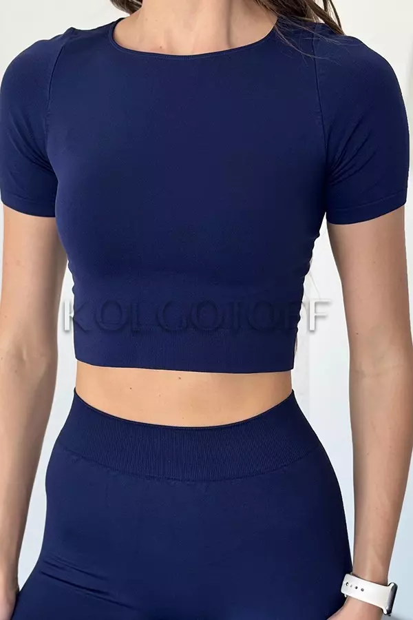 Бесшовная футболка оптом NTF Crop T-Shirt