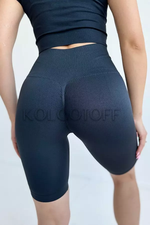 Бесшовные велосипедки с эффектом пуш-ап оптом NTF Tracks Shape