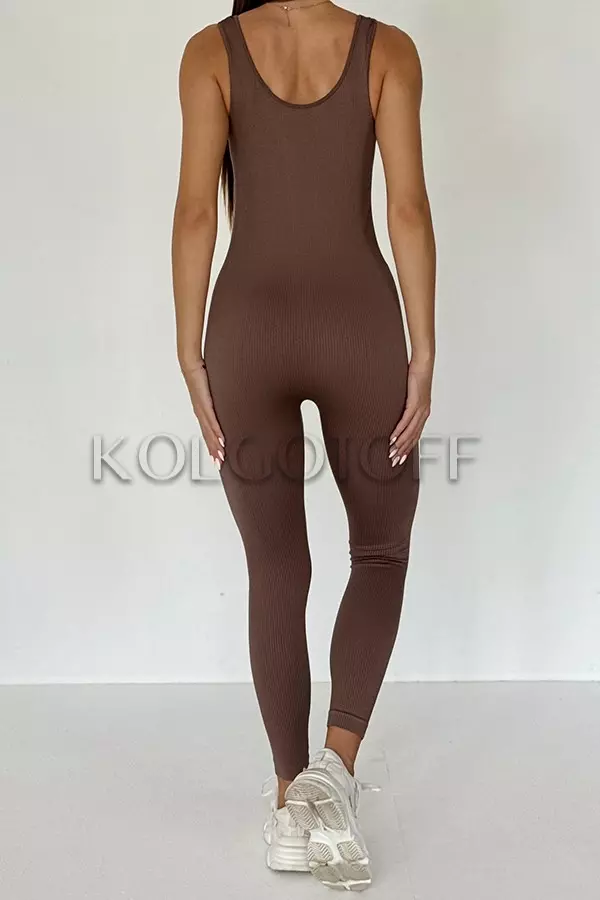 Бесшовный комбинезон оптом NTF Jumpsuit RIB Long