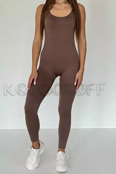Бесшовный комбинезон оптом NTF Jumpsuit RIB Long