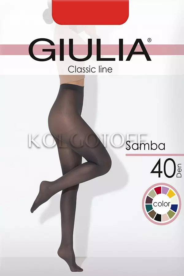 Колготки цветные женские оптом GIULIA SAMBA 40