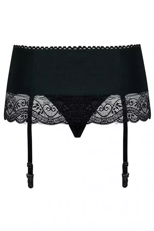 Набор пояс для чулок и трусики-стринг оптом OBSESSIVE MIAMOR garter belt & thong