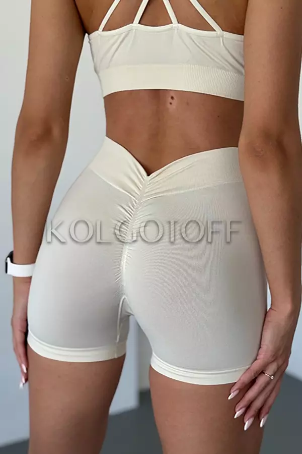 Бесшовные шортики с эффектом пуш-ап оптом NTF V-Shorts
