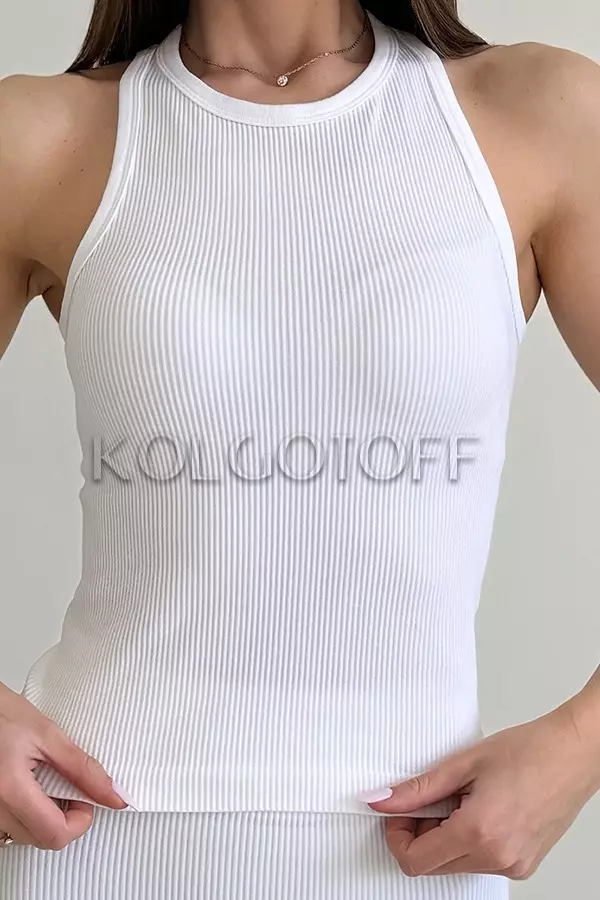 Майка бесшовная в рубчик оптом KOLGOTOFF CANOTTA RIBBED SPORT