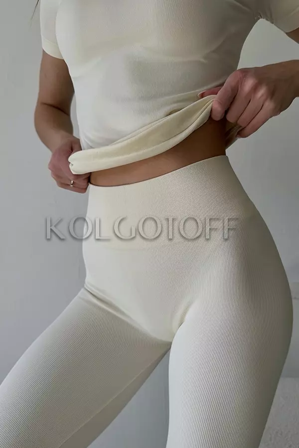 Леггинсы бесшовные в рубчик оптом KOLGOTOFF Leggings Ribbed LIGHT
