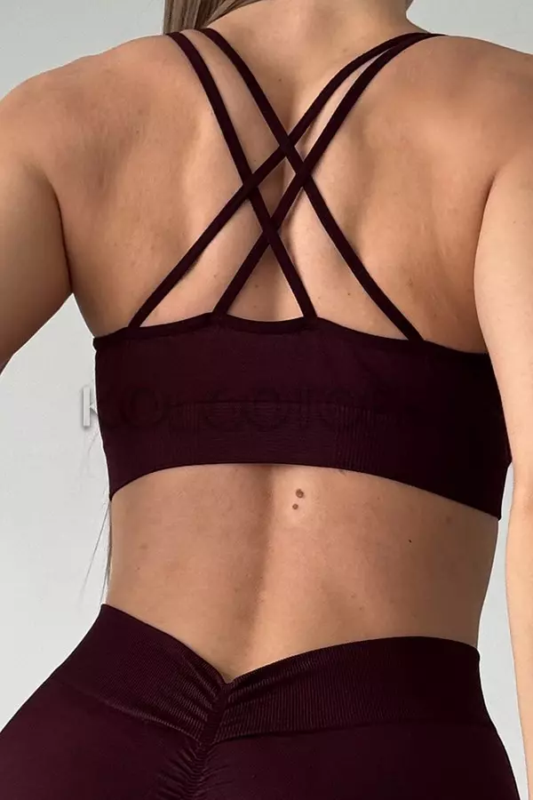 Спортивный женский топ оптом NTF V-top