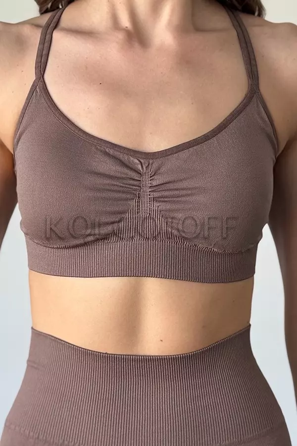 Спортивный женский топ оптом NTF V-top