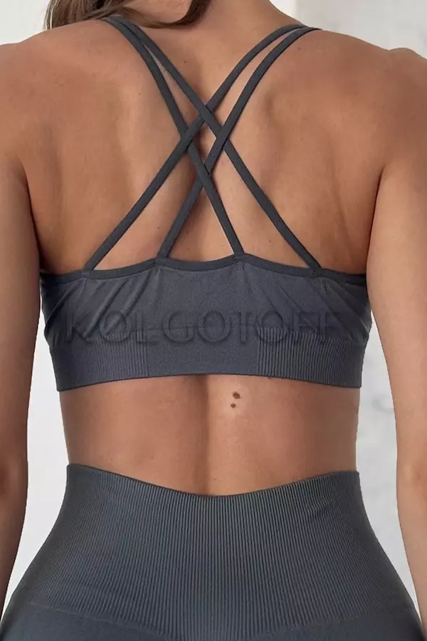 Спортивный женский топ оптом NTF V-top