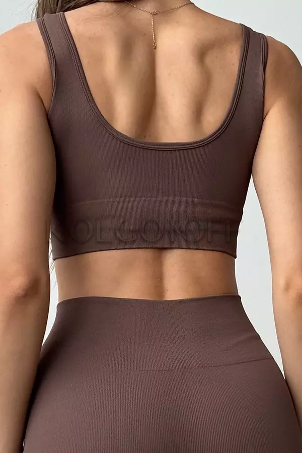 Топ женский бесшовный в рубчик оптом KOLGOTOFF TOP RIBBED LIGHT